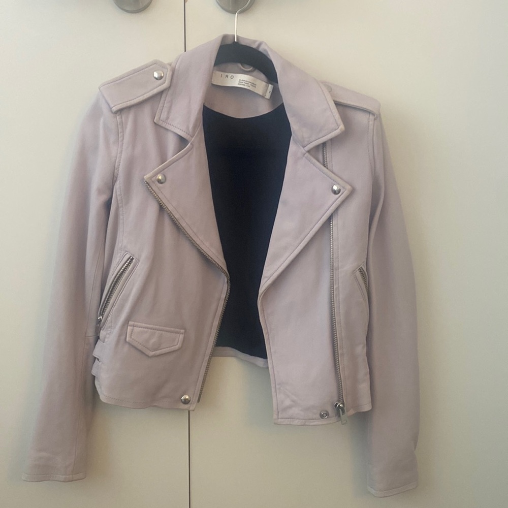 Iro Asheville Leather Jacket Lilac 36 (0-2)